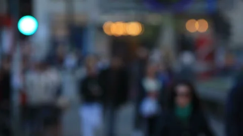 City streets crowded with commuters Stock Footage 36905652