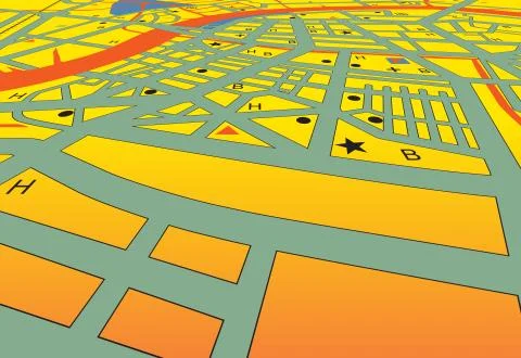 City streets Stock-Illustration