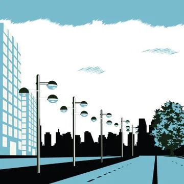City streets Illustrazione stock