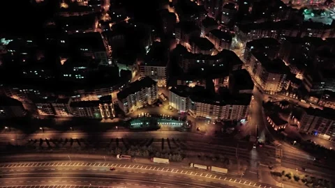 City Streets at Night Stock Footage 281592977