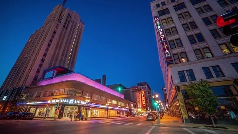 City streets timelapse night Stock Footage 101494752