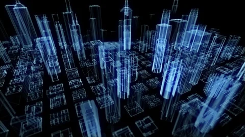 City structure. Vídeos de archivo 96761453