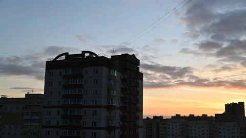 City on sundown Stock Footage 218254453