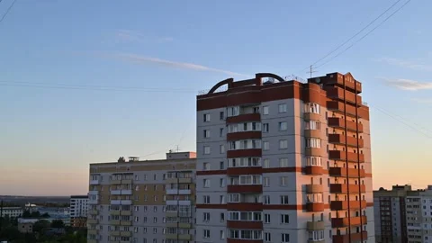 City on sundown Stock Footage 218255787