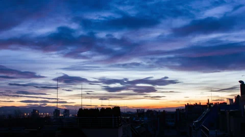 City Sunrise Stock Footage 35107601