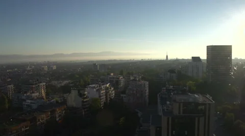 City in sunrise Sofia Bulgary Video stock 52952894