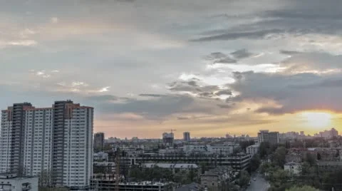 City Sunset 1 Stock Footage 49787989