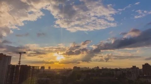 City Sunset 14 4K Stock Footage 60735592
