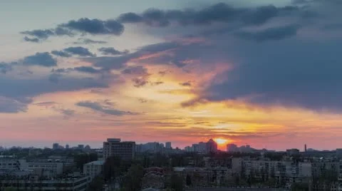 City Sunset 2 Stock Footage 49512704