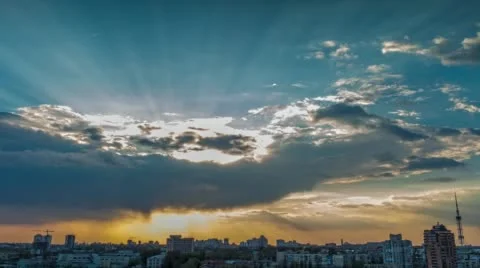 City Sunset 3 Stock Footage 49788291