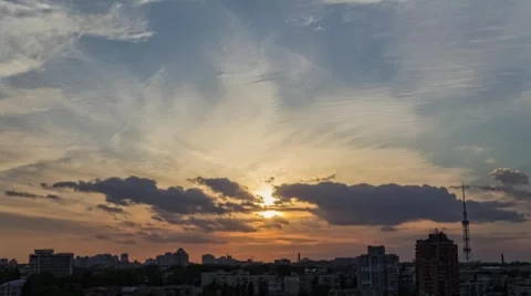 City Sunset 4 4K Stock Footage 50491589