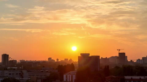 City Sunset 4 4K Stock Footage 138776566