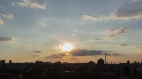 City Sunset 5 4K Stock Footage 52641440