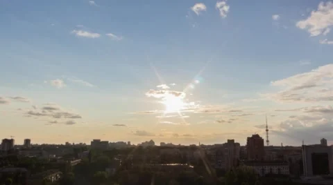 City Sunset 7 4K Stock Footage 52240252