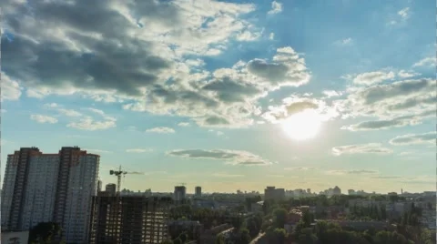 City Sunset 9 4K Stock Footage 52952566