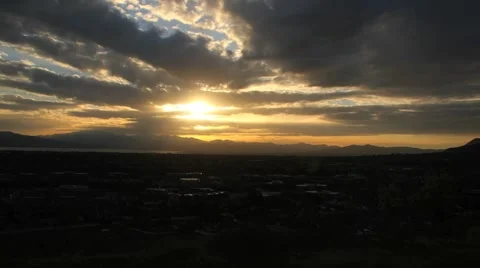 City sunset and night Stock Footage 5503499