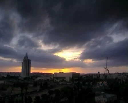 City sunset cloudscape  Time-Lapse Stock Footage 20508703