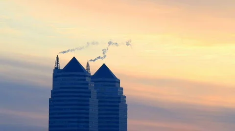 City on sunset. 動画素材 618803