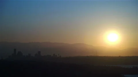 City sunset Stock Footage 25749509