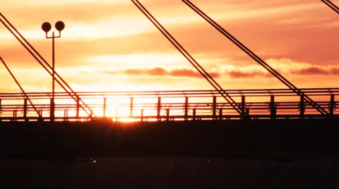 City Sunset Stock Footage 38016146