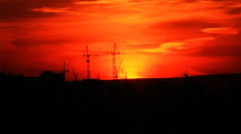 City Sunset Stock Footage 38016221