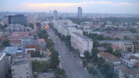 City at sunset Video stock 67341580