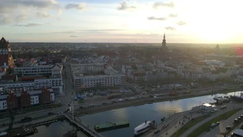 City on sunset Stock Footage 147404406