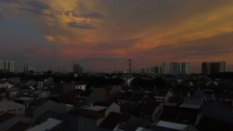 City of sunset Video stock 230378677