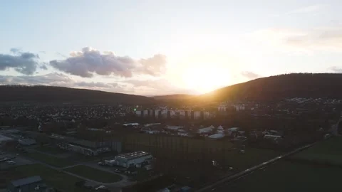 City at Sunset Stock Footage 296808985