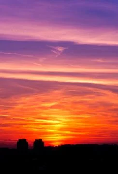 City sunset Stock Photos