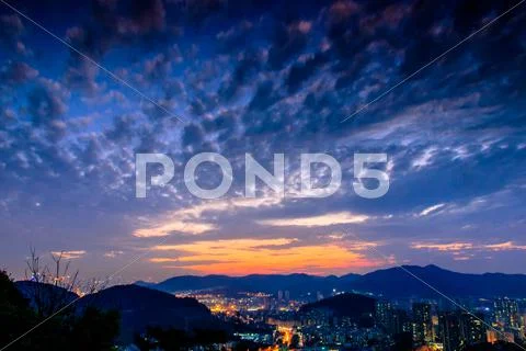 City sunset Stock Photos
