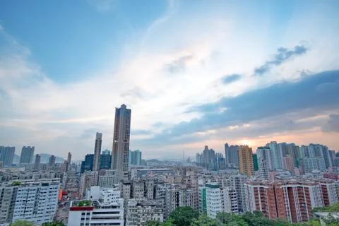 City sunset Stock Photos