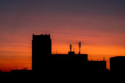 City sunset Stock Photos