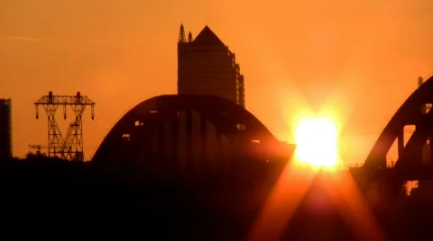 City on a sunset. Time lapse. Video stock 276226