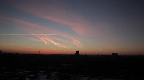 City sunset timelapse. Stock Footage 34689317