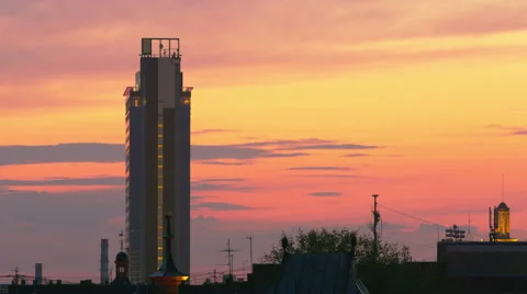 City sunset timelapse Stock Footage 40867818