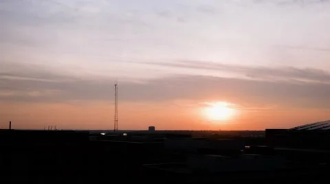 City Sunset Timelapse Stock Footage 63741812