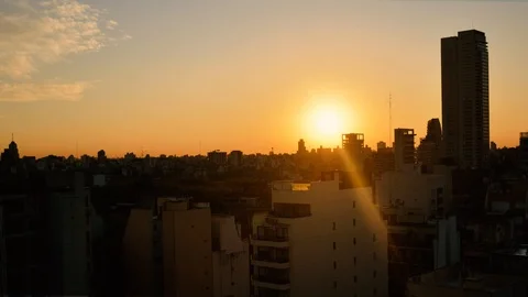 City sunset timelapse Stock Footage 125408296