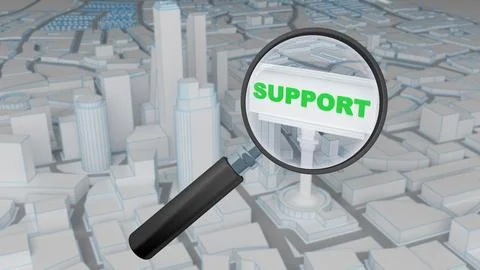 City support search concept Stock Illustration