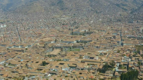 City is surrounded by mountains, Cusco, Peru Vídeos de archivo 116624213