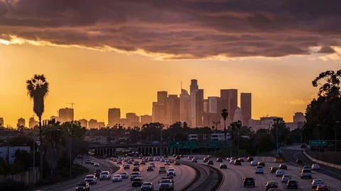 City terrace 02-16-19 sunset freeway dtla 600 pics 8 sec int h264-420 4KUHD 2 Stock Footage 111203553