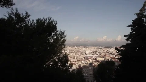 City through trees Stock Footage 75431513