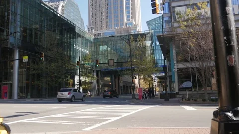 City Tilt Up from Intersection Video stock 73870012