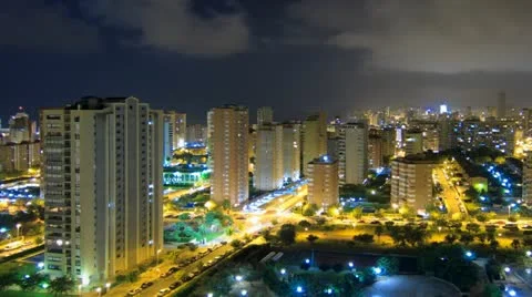 City time lapse at night Stock Footage