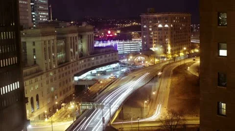 City Timelapse at Night Video stock 22113614