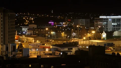 City Timelapse at Night Stock Footage 95263189