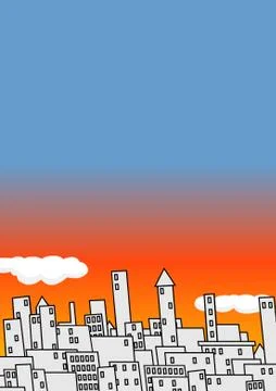 City toon Stock Illustration