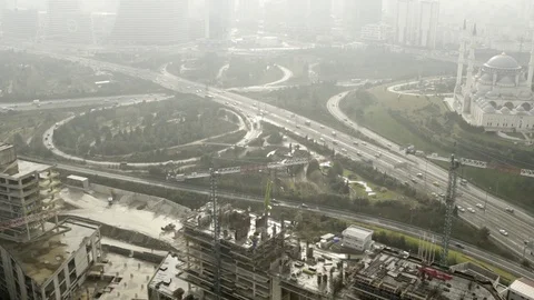 City from the top Stock Footage 124261982