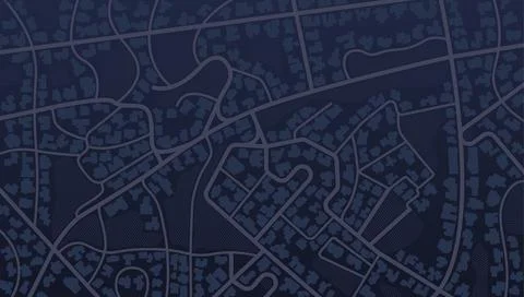 City top view. Gps map navigation to own house. View from above the map Stock Illustration
