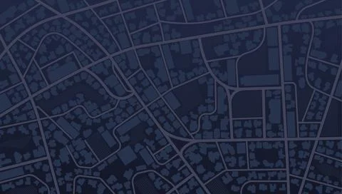 City top view. Gps map navigation to own house. View from above the map Stock Illustration